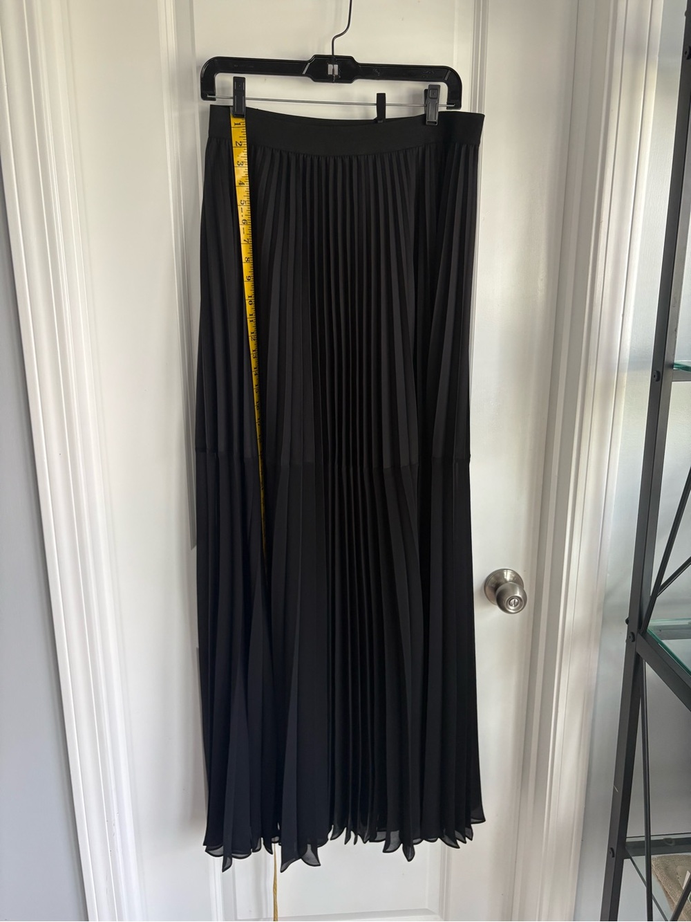 BCBGMaxAzria Black Pleated Maxi Skirt